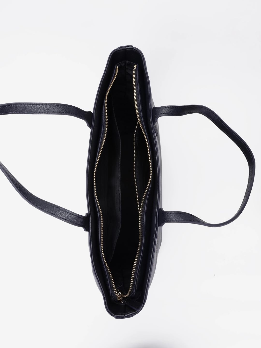 Tommy Hilfiger Solid Blue Pu Tote Bag