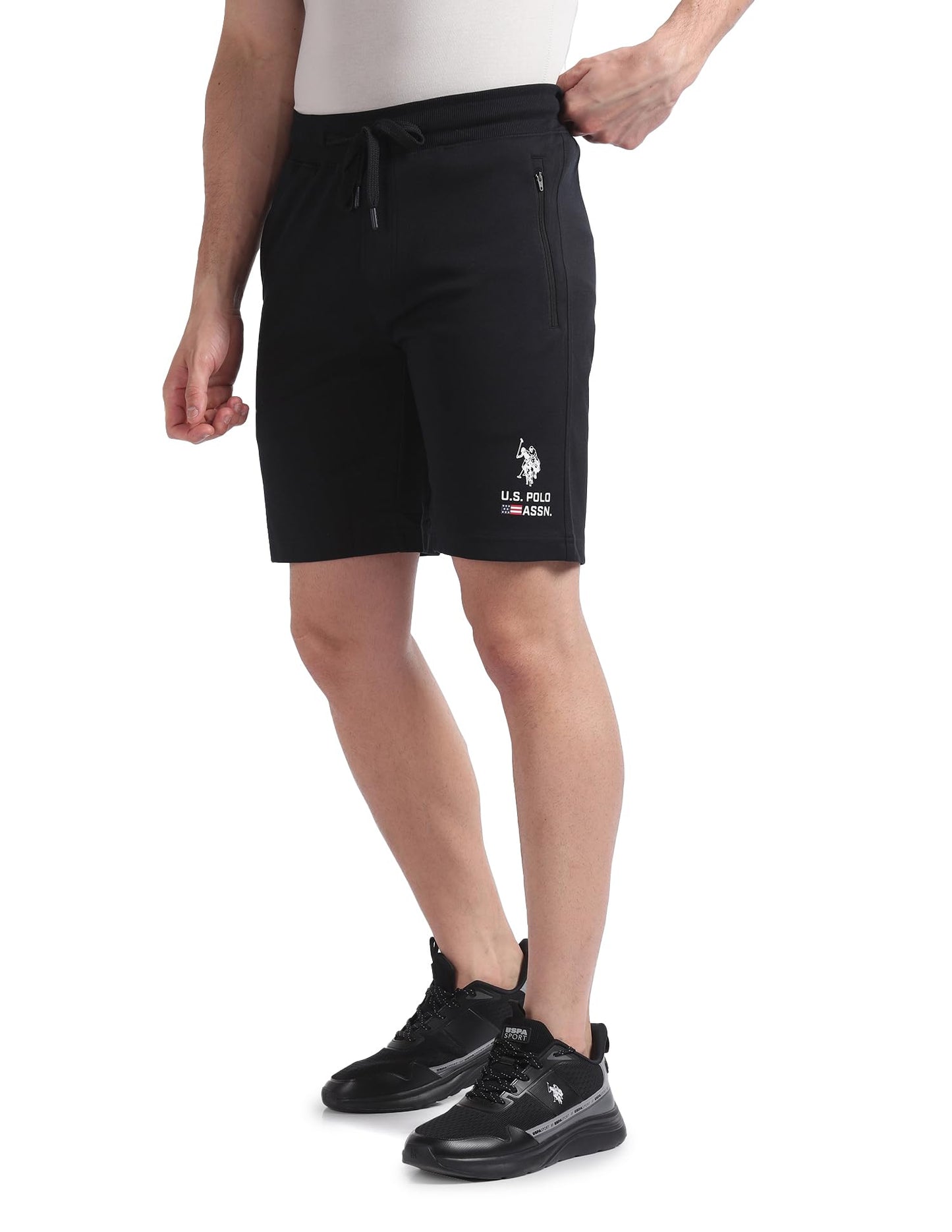 U.S. POLO ASSN. Men's Hybrid Shorts (LS004-PL_Black