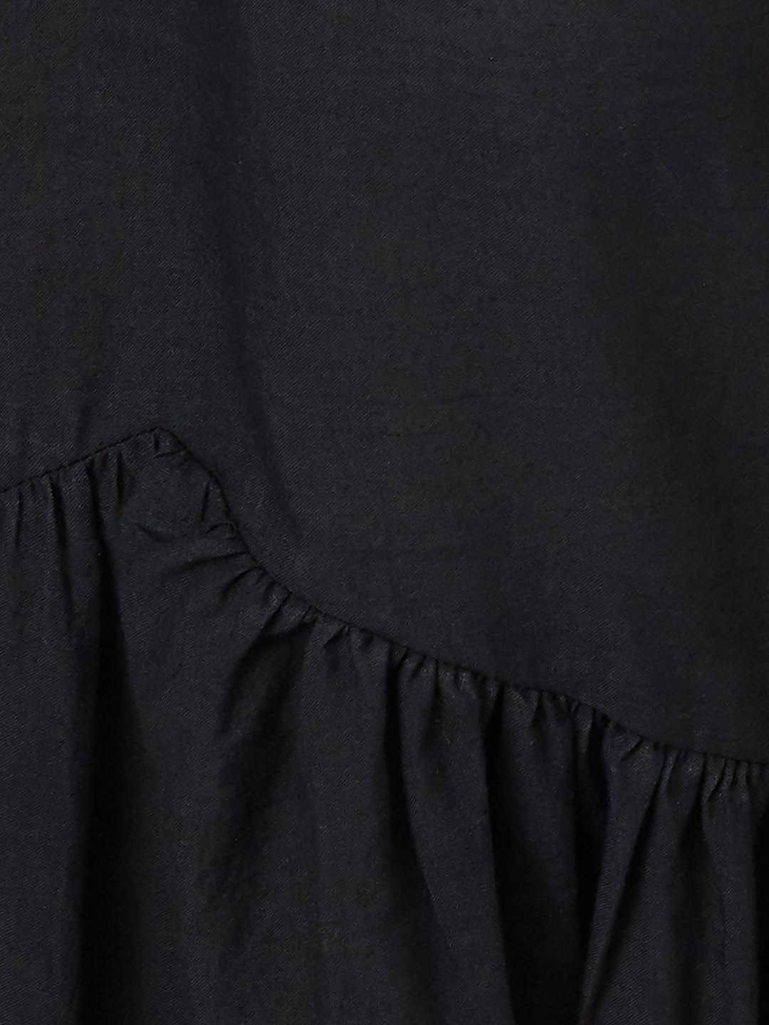 Max Women's Cotton Modern Midi Dress (MG48018_Black