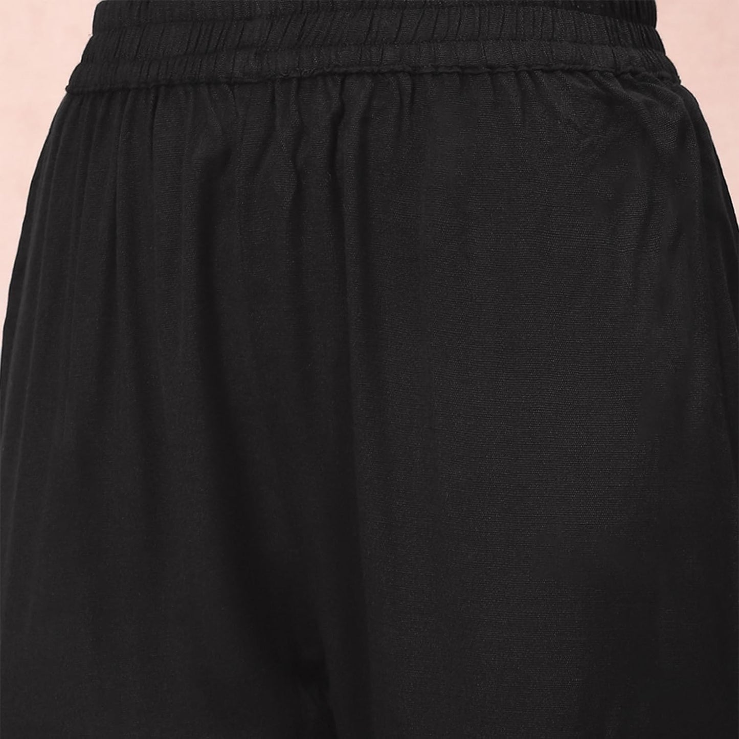 Rangriti Women Polyester Blend Yarndyed Suit Set (RSKWINTERW17232_Black_M)