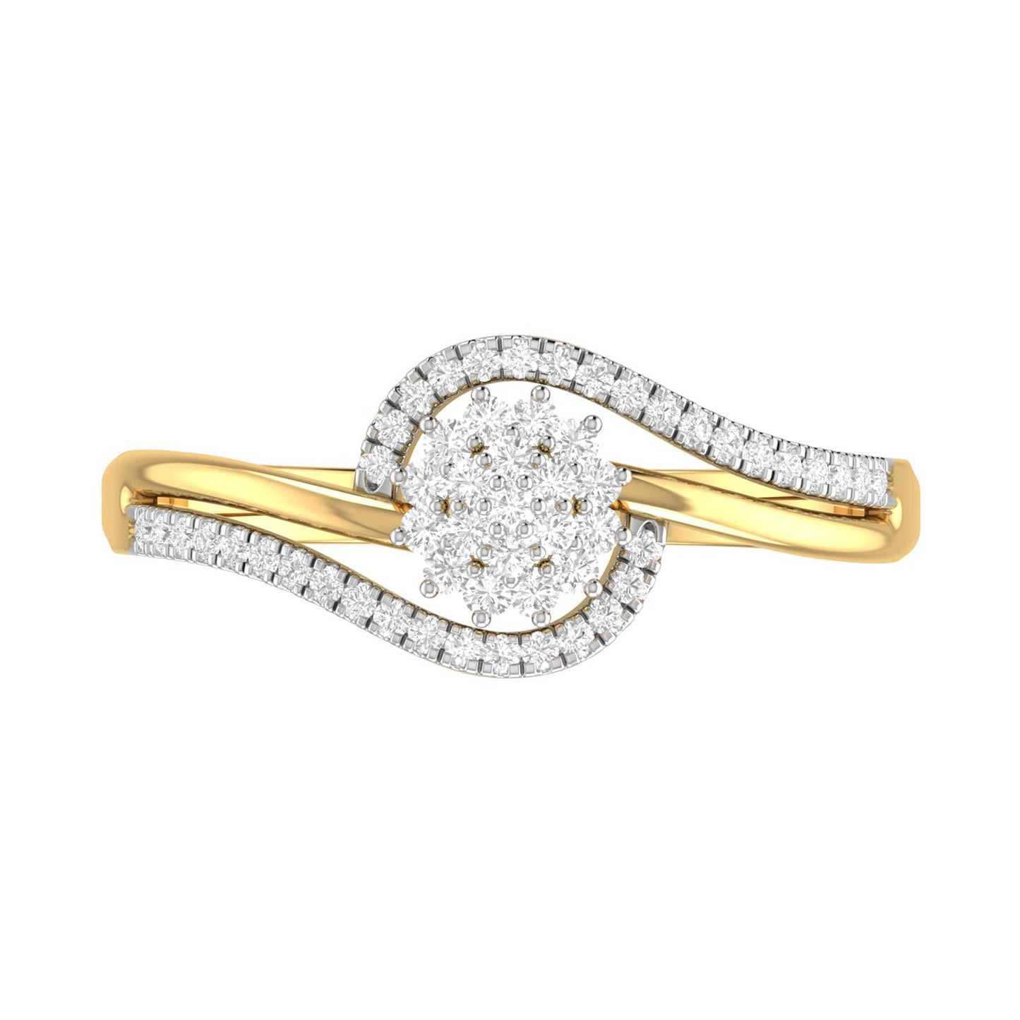PC Jeweller 18k (750) Yellow Gold and Diamond Ring for Women