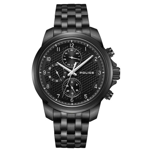 Police Quartz Multifunction Black dial Metal Strap Watch for Men-PLPEWJK0021504