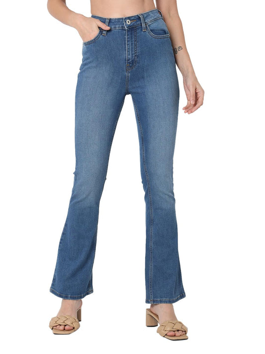 VERO MODA Women's Regular Jeans (10313951-Medium Blue Denim_Medium