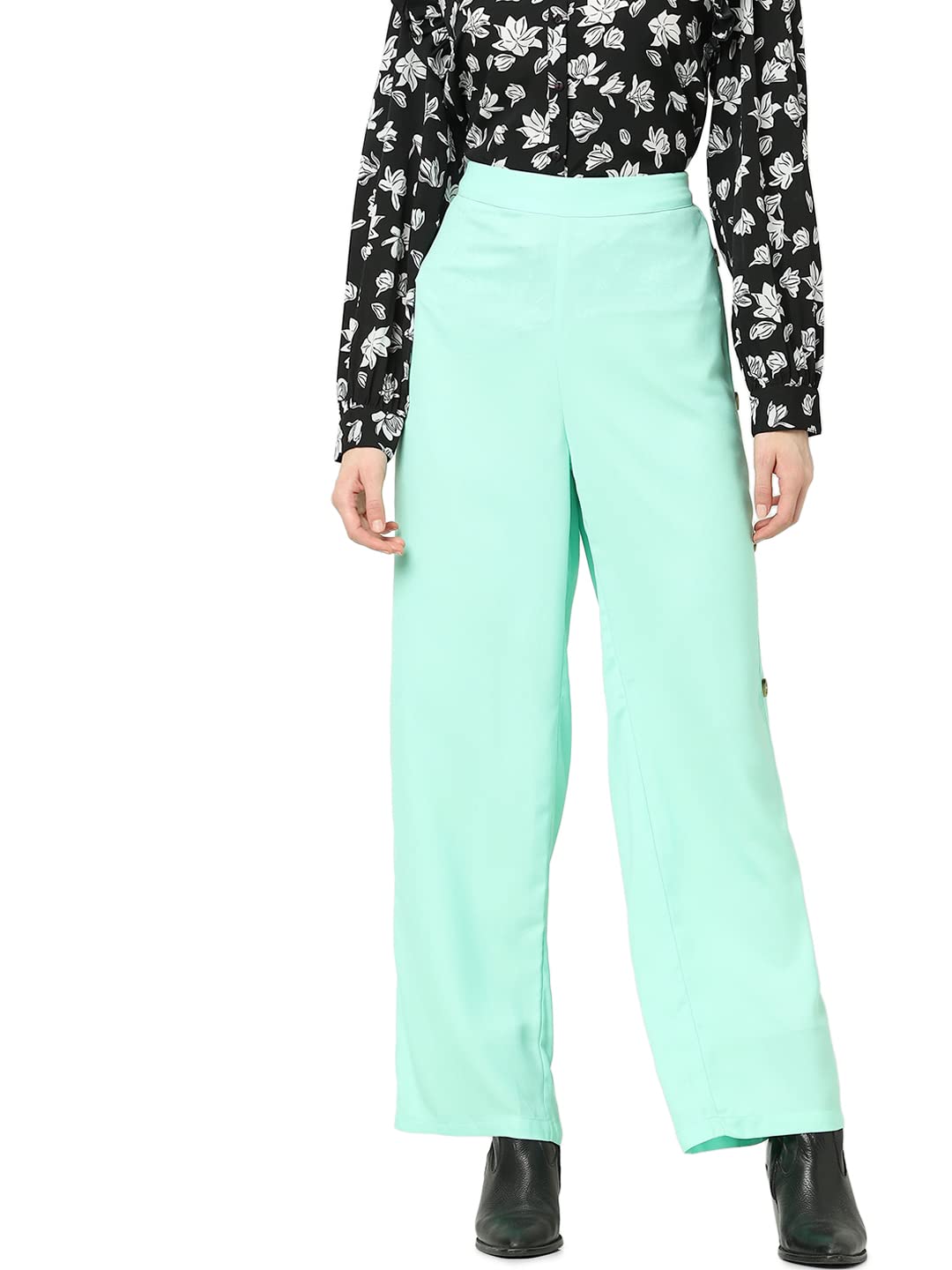 VERO MODA Regular Fit Trouser(287697901_Carnival Glass_XS)