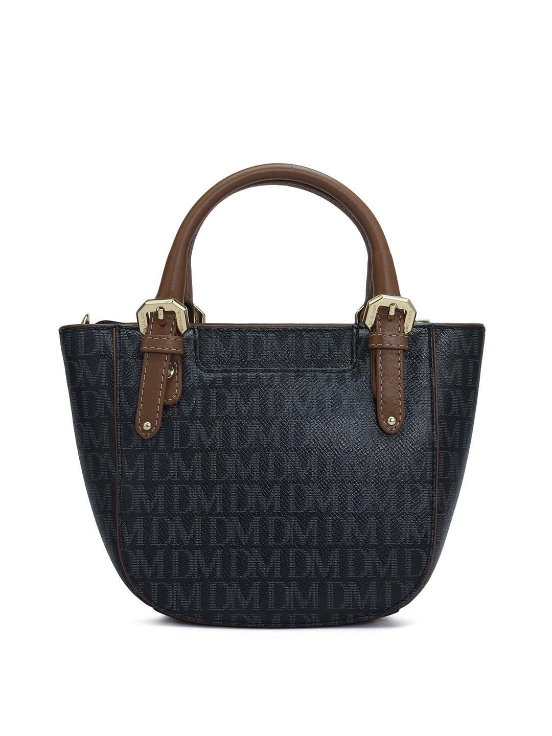 Da Milano Genuine Leather Black Satchel (Small) (00975A)