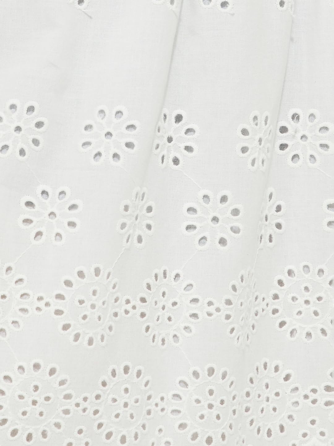 Max URB_N Women Schiffili Embroidered Tiered Skirt (Ivory_S)