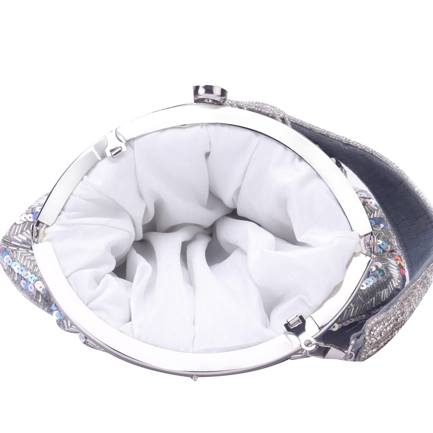 SWISNI White sequins style batua clutch II Women's Traditional Designer Clutch For Women & Girls II BATUA BAGS