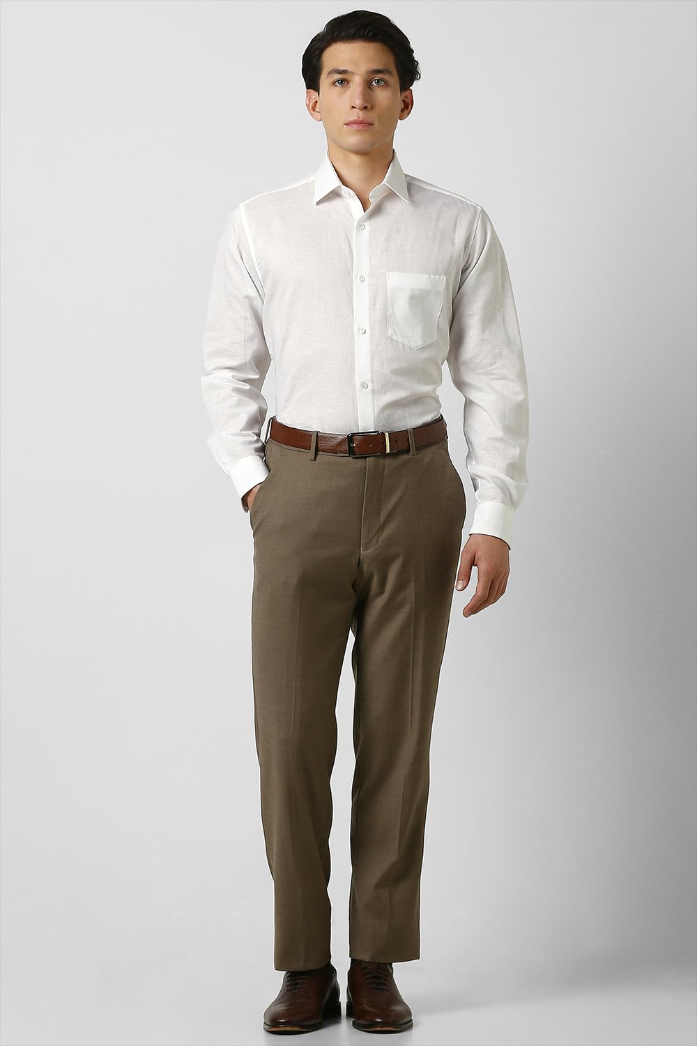 Van Heusen Men's Regular Fit Shirt (VHSFFCUBC51167_White