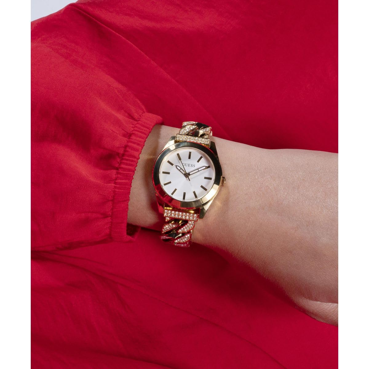 GUESS Analog White Dial Women's Watch-GW0546L2