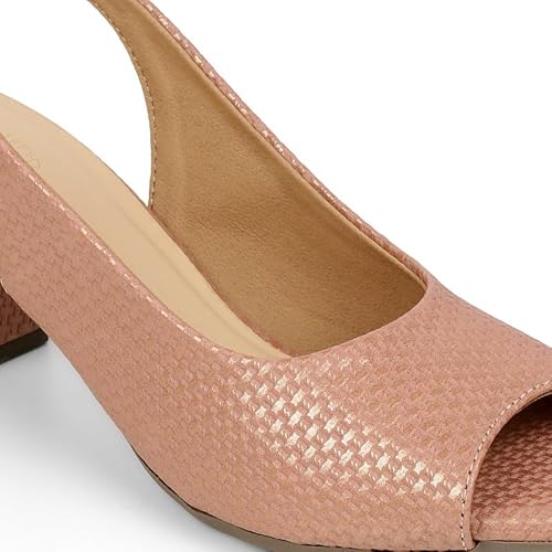 tresmode PEEP Pink Women's Dress Peep-Toe Sandals in Size 7 UK / 40 EU