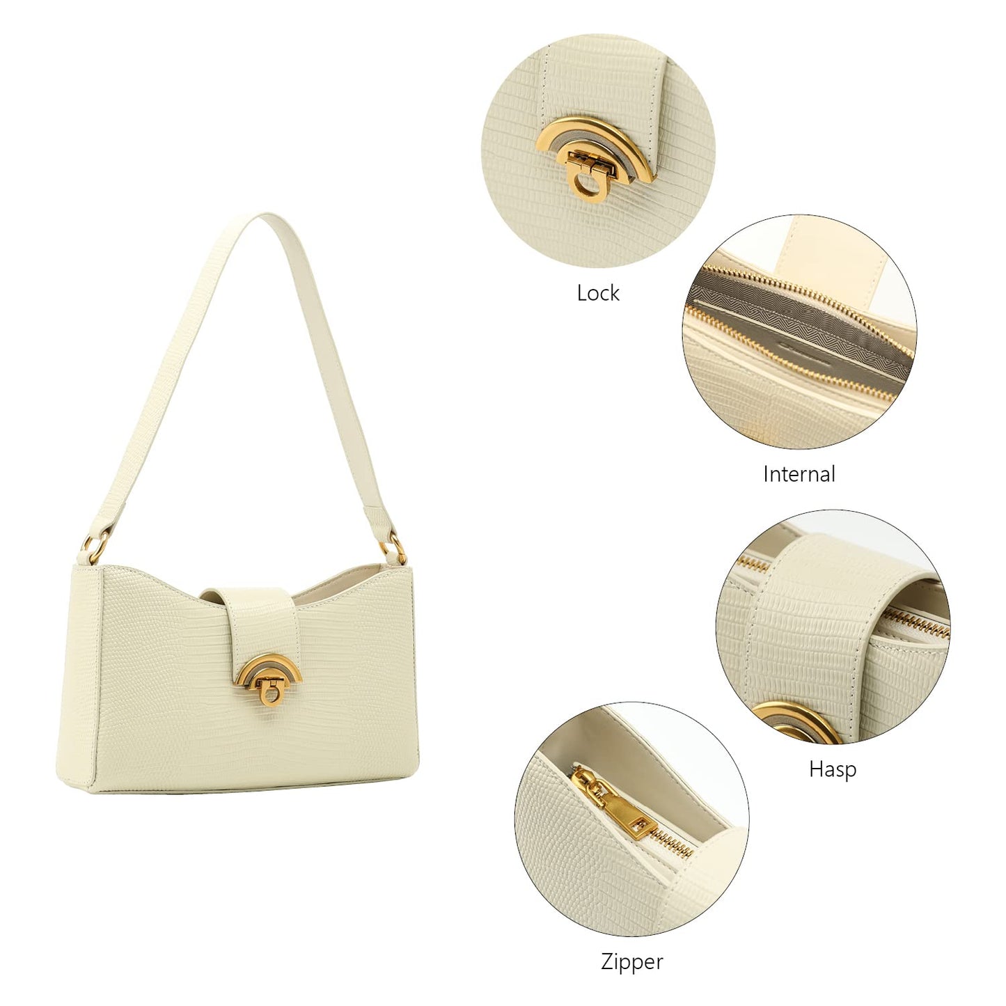 C.Paravano Large Capacity Tote Handbag | Full Grain Leather Tote Bag | Hobo Bag | Women's Top Handle Tote | Travel Work Tote, Style-e-creme White, One Size