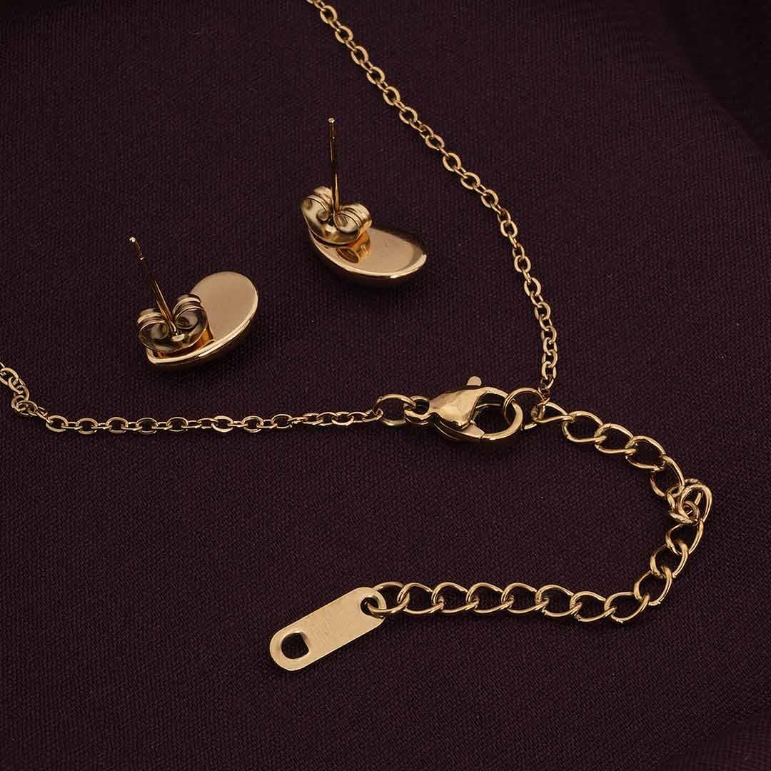 PALMONAS Gold Cashew Jewellery Set for Women