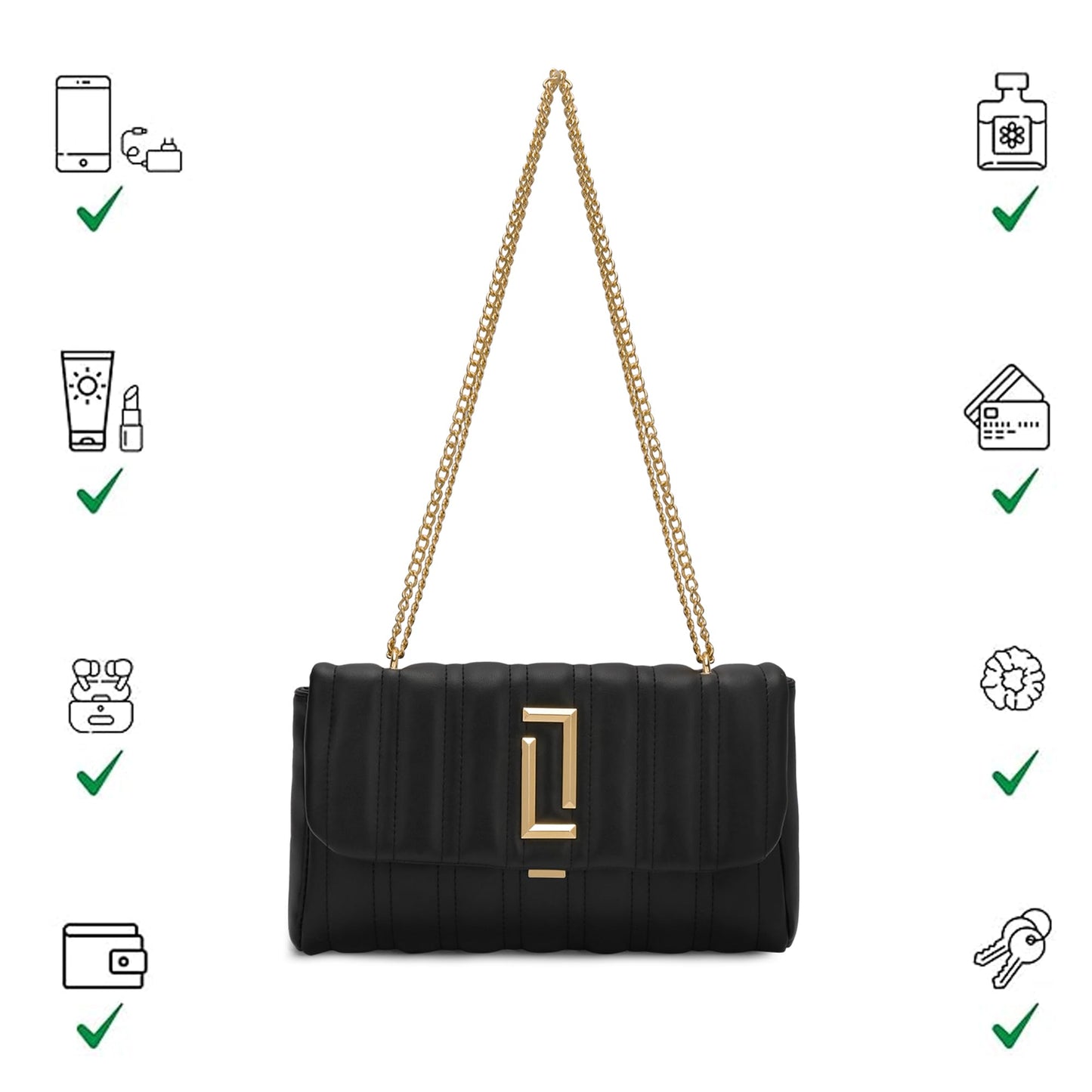 Lavie Luxe Women's Mallow Small Solid Cross Body Sling Bag | Ladies Purse Handbag | Ladies Gift