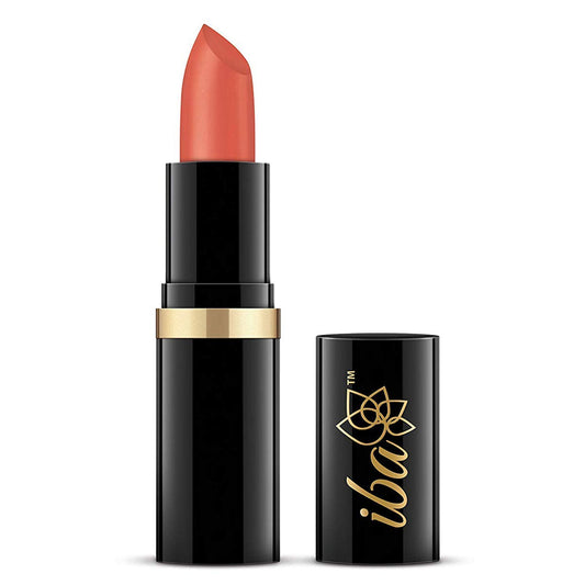 Iba Pure Lips Moisture Rich Lipstick for Women- A55 Peach Sparkle, 4g | High Glossy, Creamy Finish & Smooth Texture| Hydrated Lips | Enriched with Vitamin E, Coconut Oil & Shea Butter | Intense Colour & Highly Pigmented | Lip Makeup