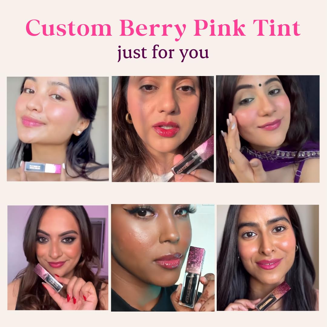 Typsy Beauty Midnight 2-In-1 Lip & Cheek Oil | Ph-Activated Custom Berry Pink, Intense Hydration With Acai Berry & Hibiscus Oil, Long Lasting Glossy Lip Tint & Blush, Formulated In Italy 6.4G