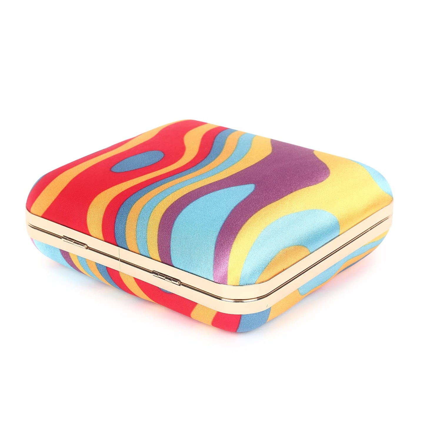 SWISNI Casual Printed Box Clutch II Women's Traditional Designer Clutch For Women & Girls II PRINTED CLUTCHES (Multi3)