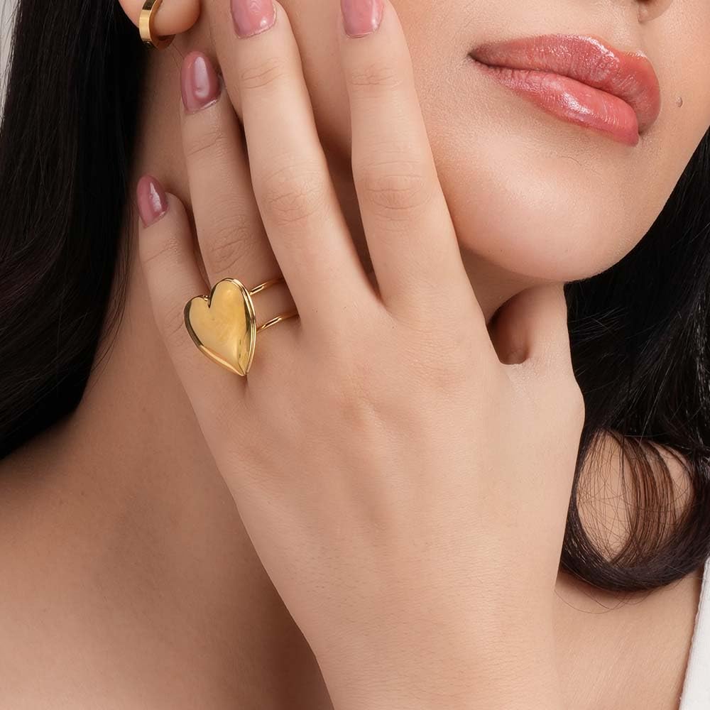 PALMONAS Heart Pop Ring for Women (Size- Adjustable) - Gift for Girls & Women
