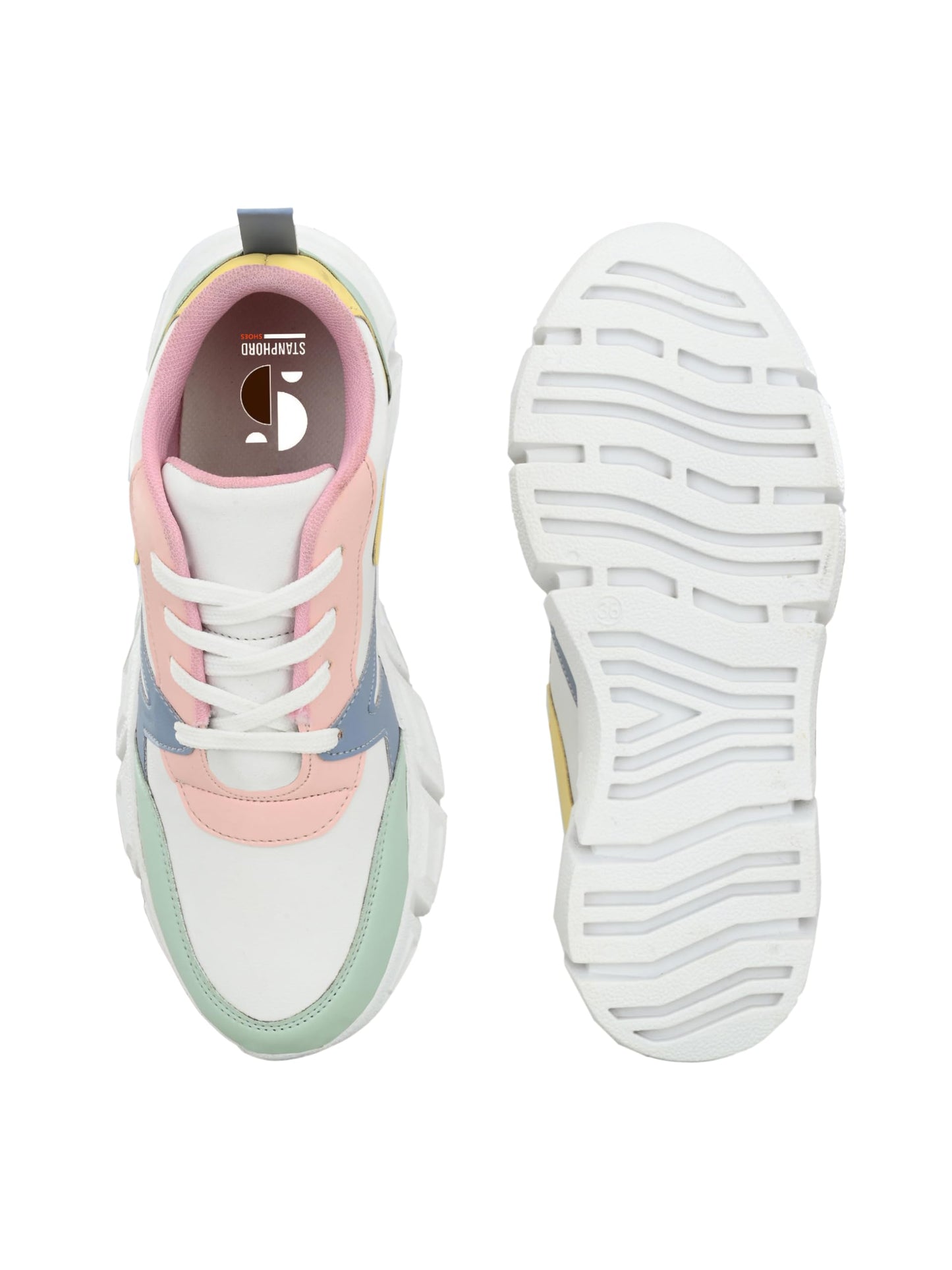 STANPHORD Women's Bloom White Sneakers_6 UK (TPRM 13001)