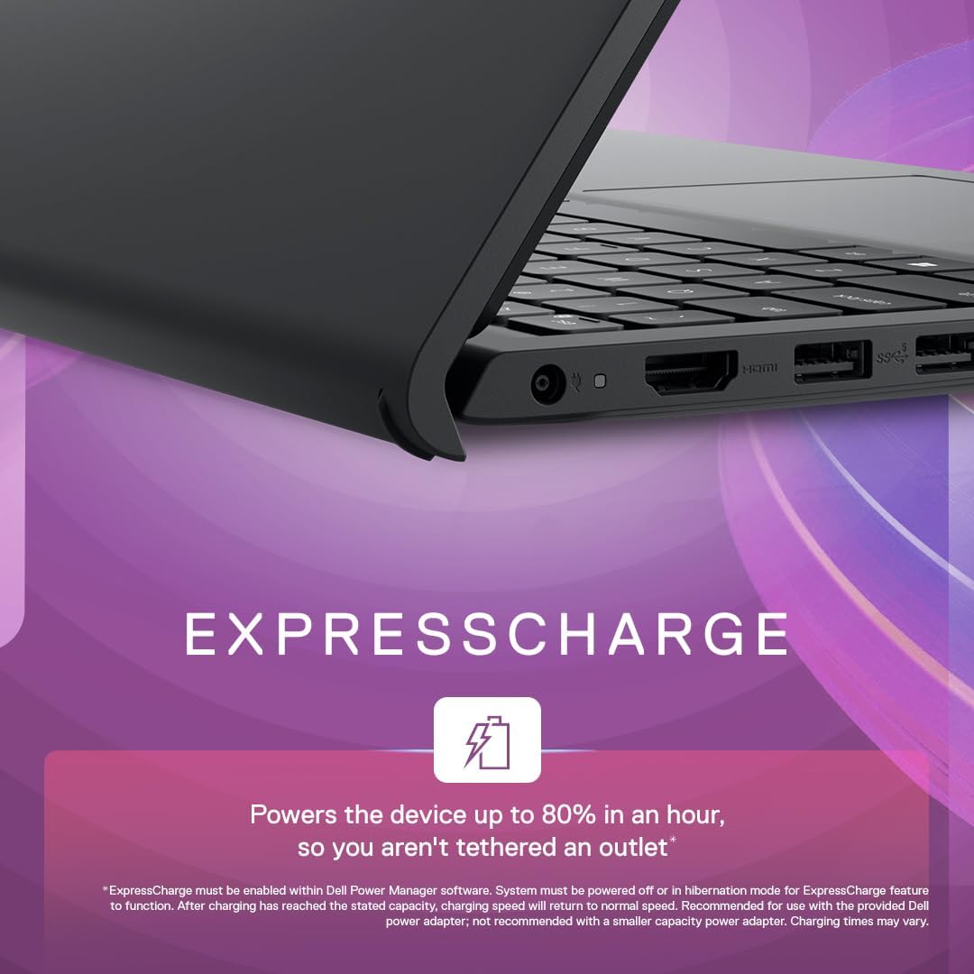 Dell 15, AMD Ryzen 3 7320U Processor (8GB RAM / 512GB SSD/Windows 11 + Office H&S 2024 + M365 / 15.6"(39.62 Cm) FHD Display / 12 Month Mcafee/Carbon Black Color/ 1.63 Kg Thin & Light Laptop