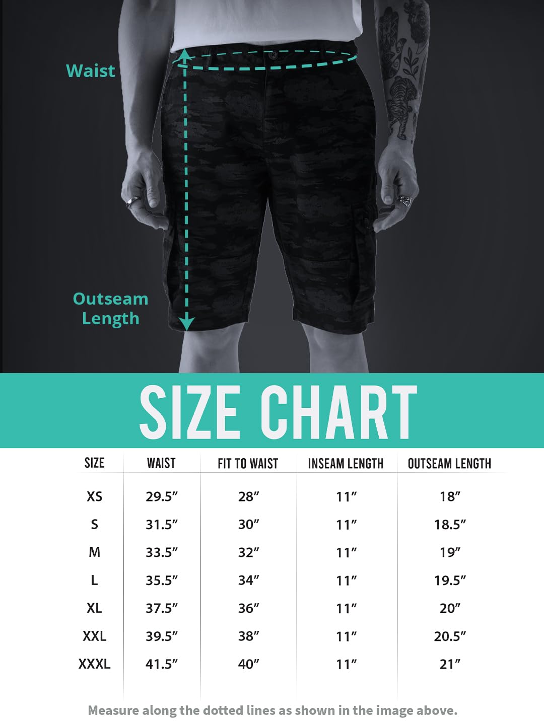 The Souled Store Navy Camo Men Regular Fit Cotton Cargo Shorts