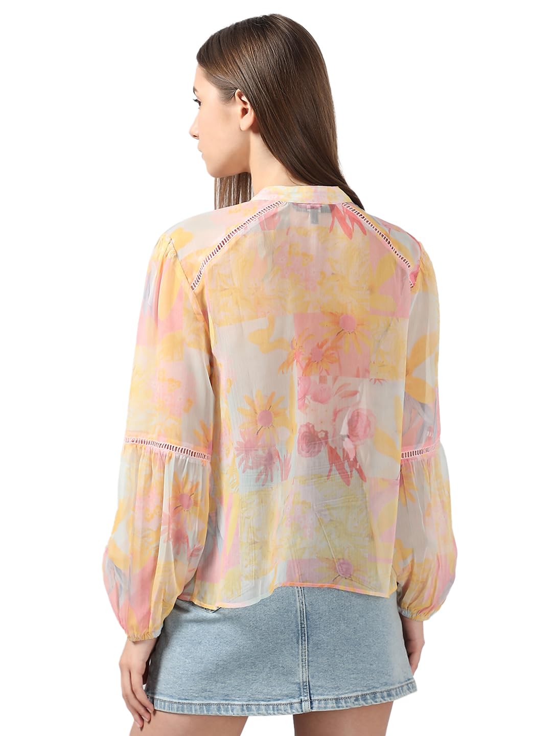 VERO MODA Women's Regular Fit Yellow Top