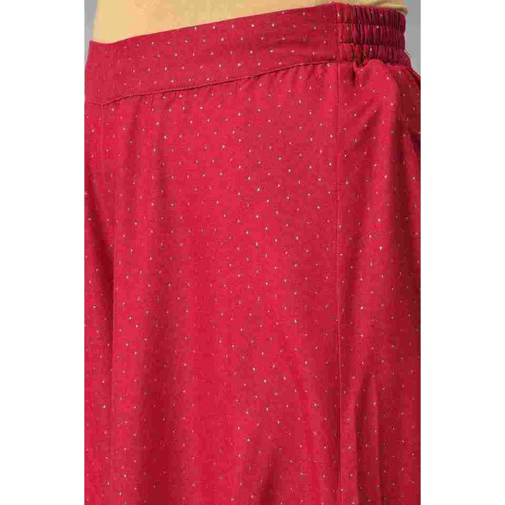 W for Woman Women's Regular Divided Skirt (22AUW62217-119997_Dark Pink