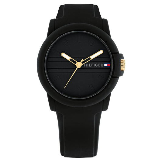 Tommy Hilfiger Analog Black Dial Silicone Strap Watch for Women
