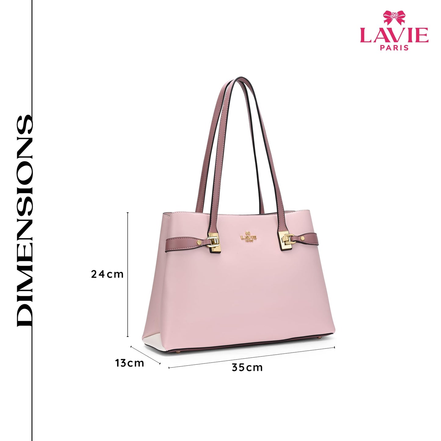 LAVIE PARIS Women's 3 Compartment Large Satchel Bag | Satchel Handbag for Work | Ladies Purse | Stylish Shoulder Bag | Gift for Women