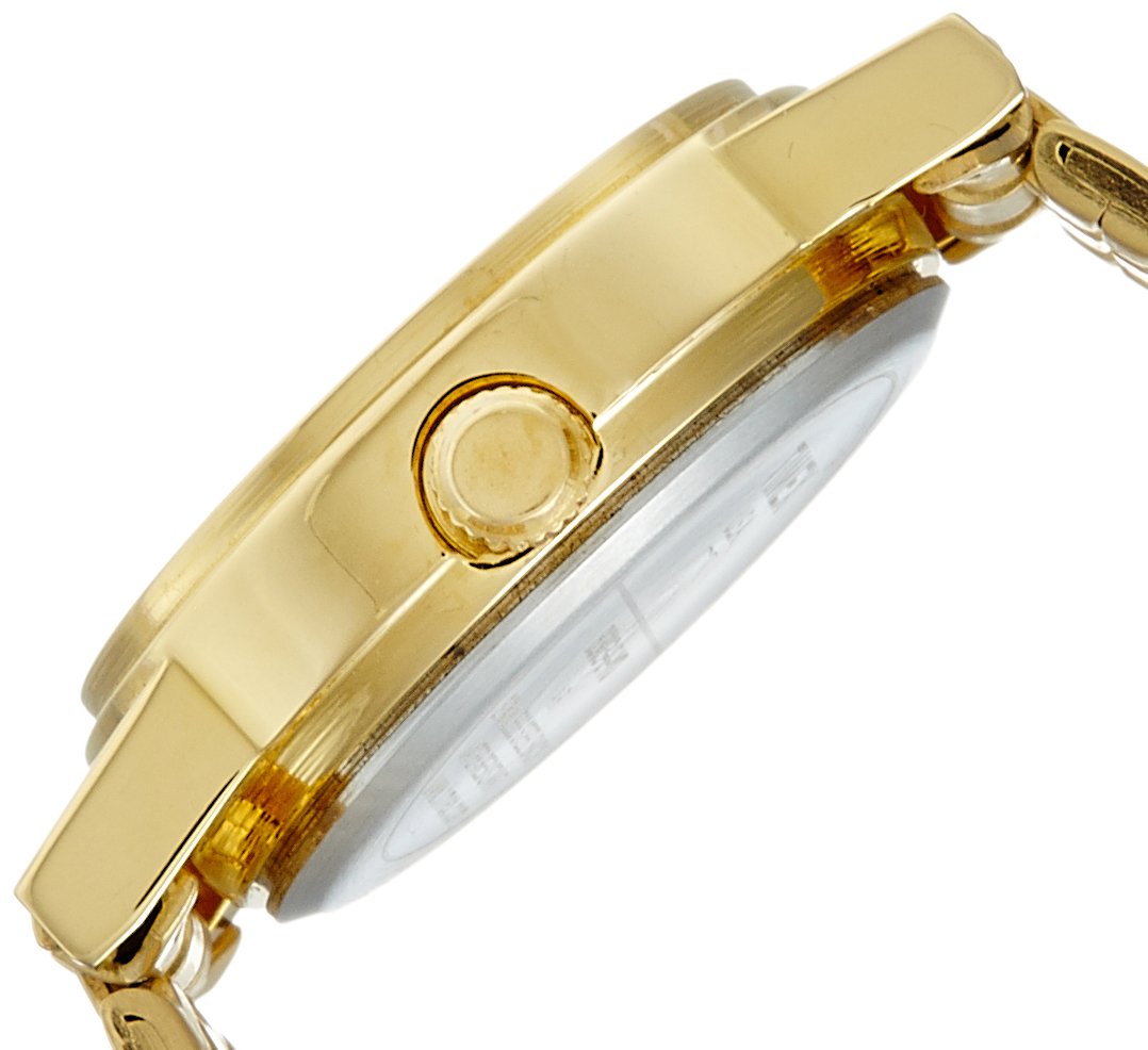 TIMEX Classics Analog Watch for Women with White Round Dial & Gold Stainless Steel Bracelet Band Water Resistant Women's Wrist Watches - B303