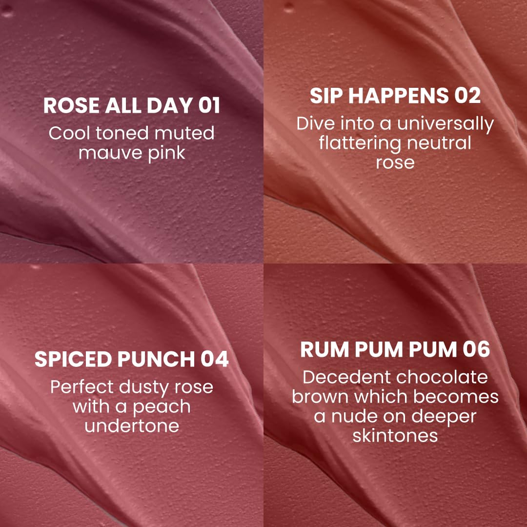 Typsy Beauty Liquid Lipstick Set of 3 | 12 Hr Stay Creamy Matte Formula | On and Off's Best shades | Smudge & Transfer Proof | Vegan | 4 shades | 4 ML