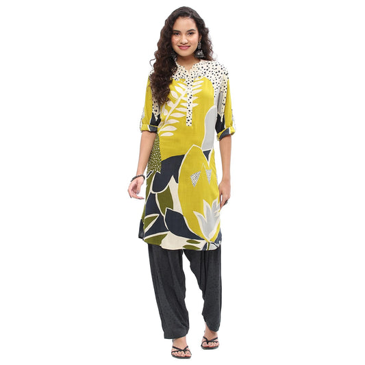 BIBA Women's Rayon Kurta Sets (2PCSET2724AW24JALP_Jalapeno