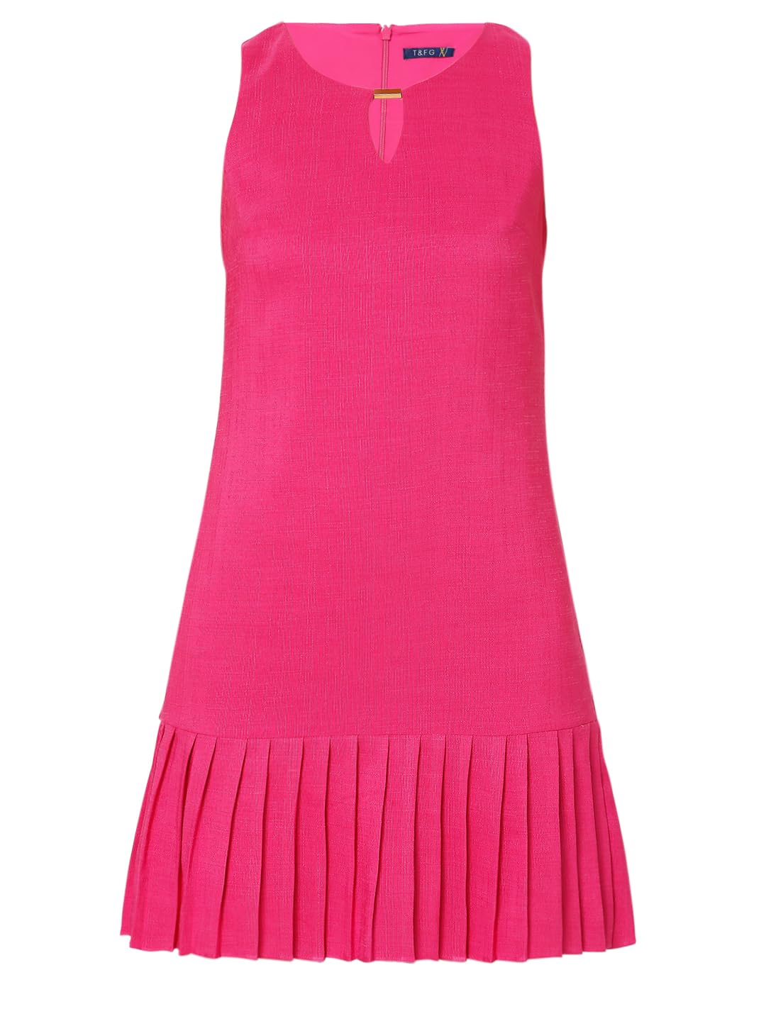 Vero Moda Women's Polyester Blend Shift Above The Knee Dress (149304301-Fuchsia Fedora_Fuchsia XS)