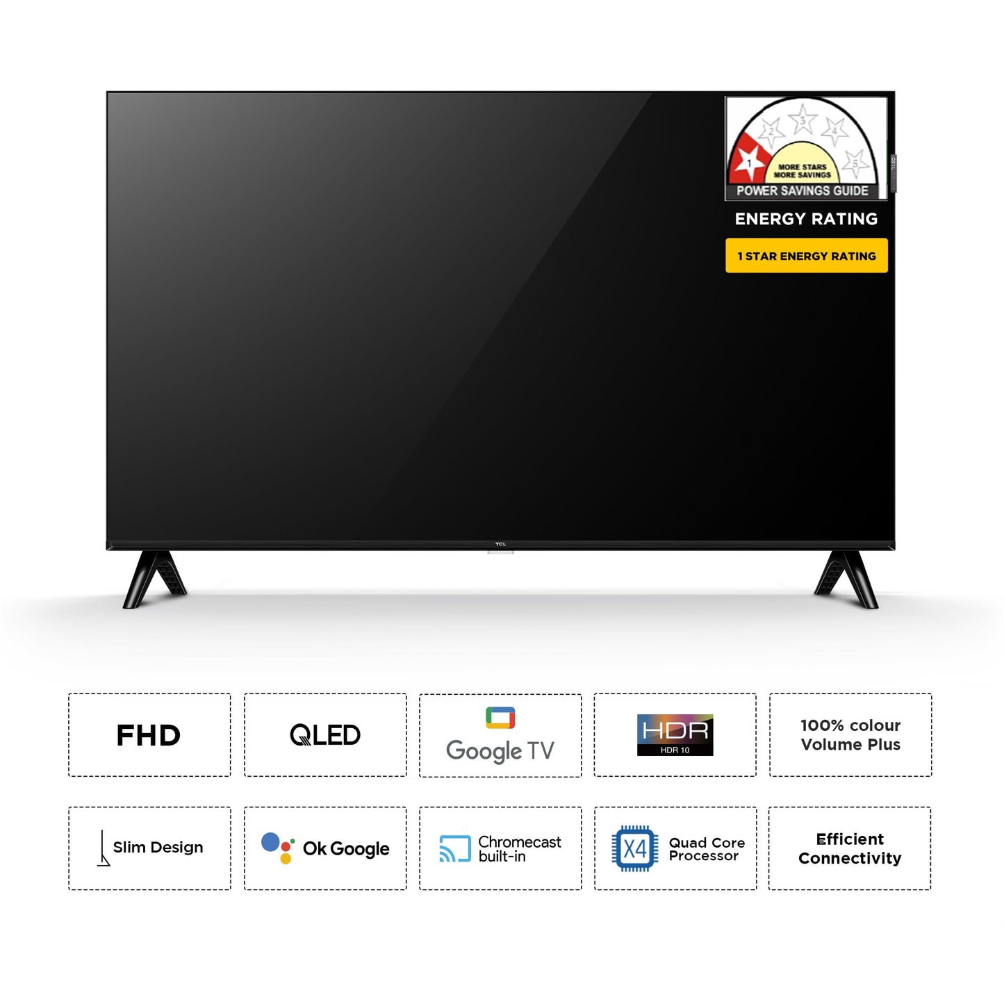 TCL 80 cms (32 inches) V5C Series Full HD Smart QLED TV Google TV 32V5C (2025 New Model)