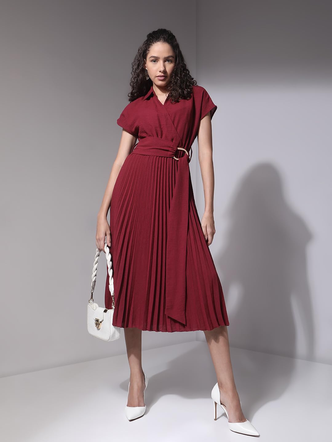 VERO MODA Women Red Fit and Flare Dress