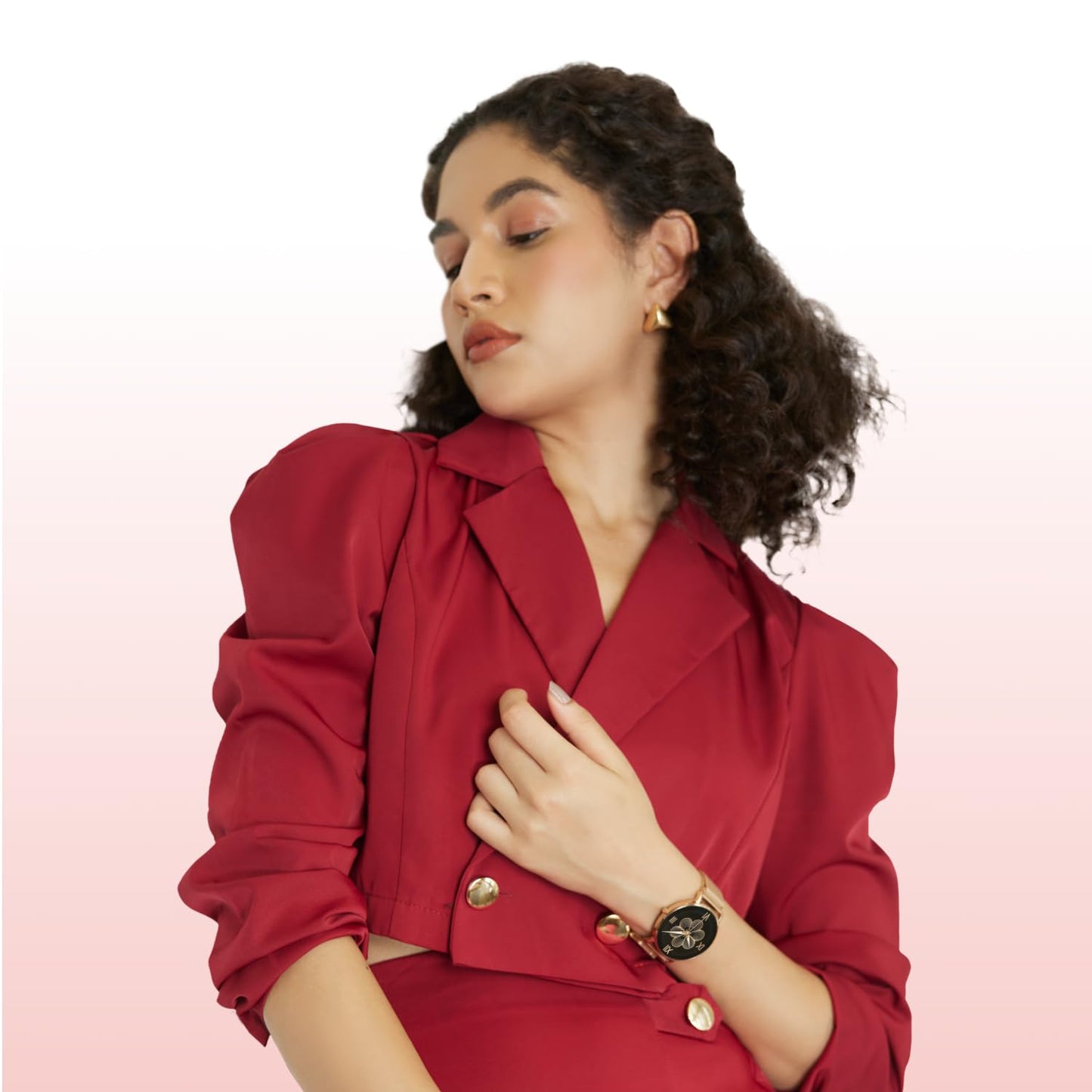 Noise Diva Smartwatch for Women with Diamond Cut Dial, Glossy Metallic Finish, AMOLED Display, New Metal Straps, 100+ Watch Faces, Female Cycle Tracker Smart Watch for Women (Metallic Rose Blend)