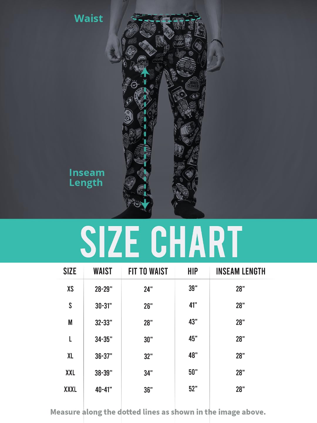 The Souled Store Minions: Moods Men and Boys Black All Over Printed Pull On Regular Fit Cotton Pajamas