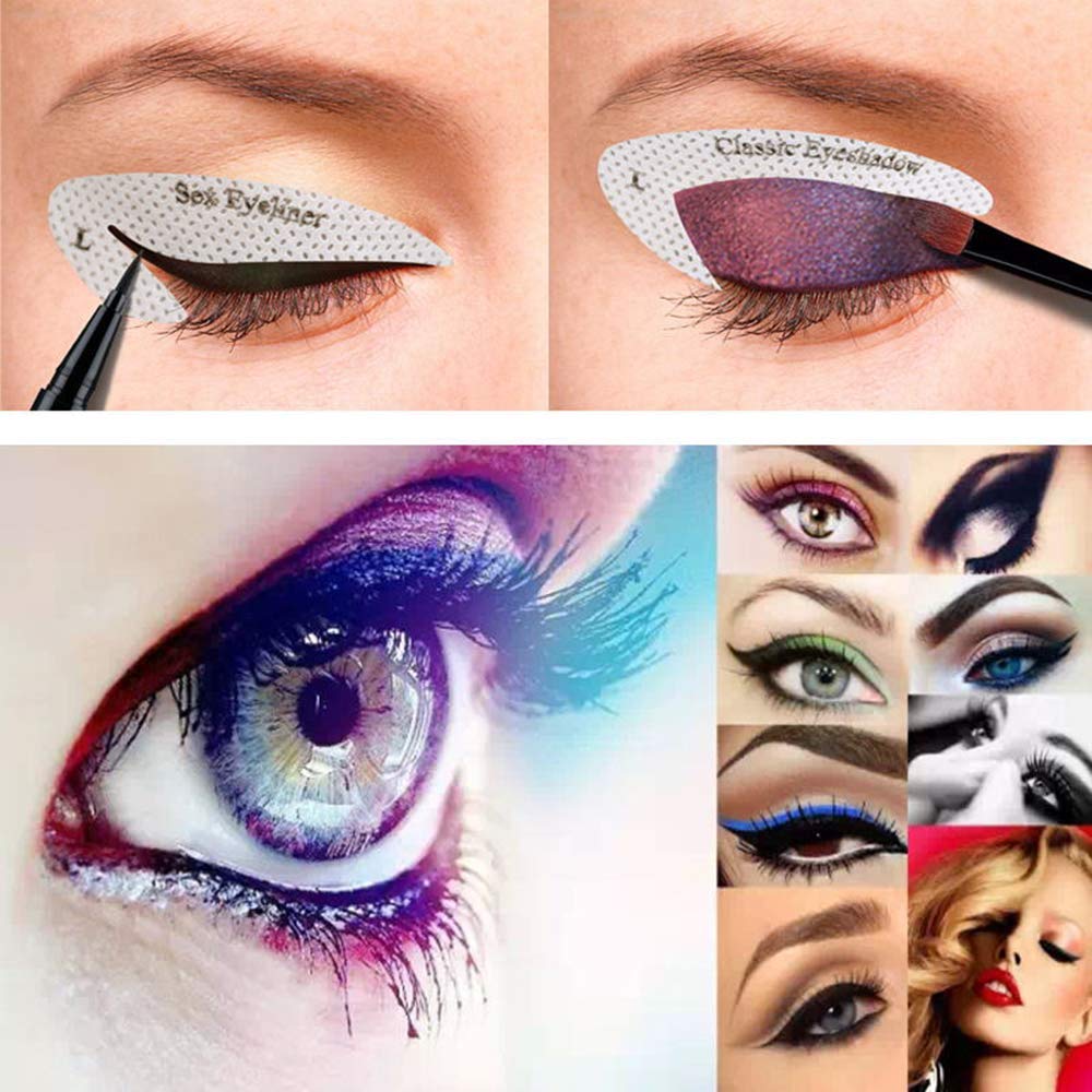 S.A.V.I 32 Styles 4 Sheets Eye Makeup Quick Eyeliner Eye-shadow Stencil Stickies For Women