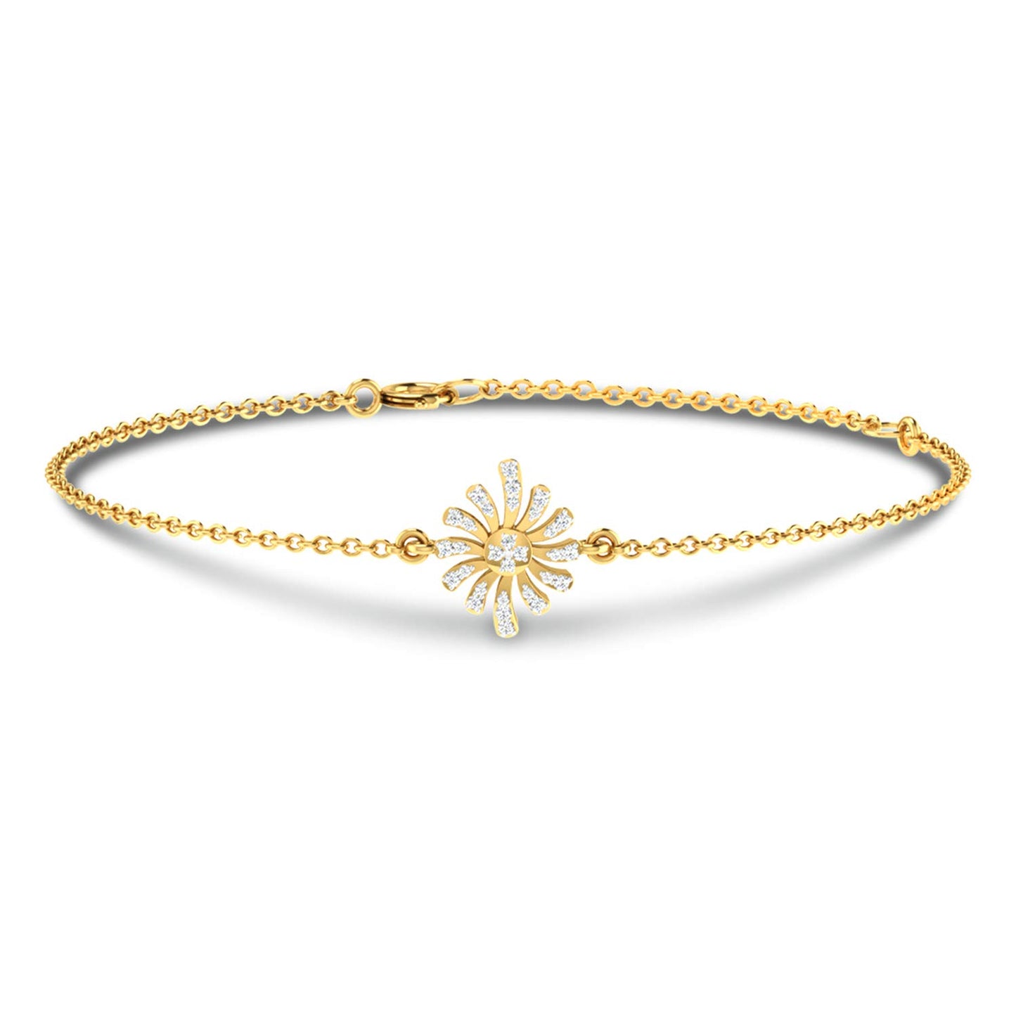 DISHIS 18KT Yellow Gold and Diamond Bracelet for Women