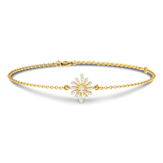 DISHIS 18KT Yellow Gold and Diamond Bracelet for Women