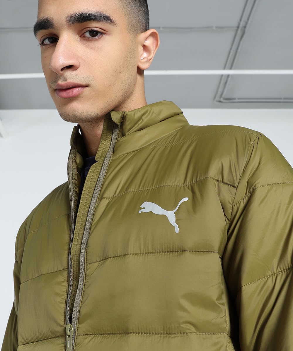 Puma Nylon Men's A-Line Short Length Coat (670987_Wild Willow, Green