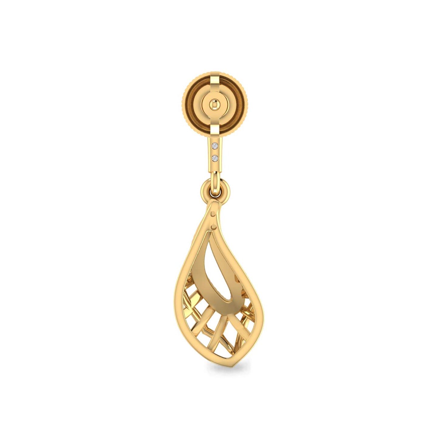 PC Jeweller The Murchadh 18KT Yellow Gold and Diamond Stud Earrings for Women