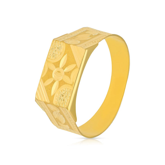 Malabar Gold and Diamonds Gold Ring for Men|Ring for Birthday, Wedding, Anniversary & Valentine's Day Gift