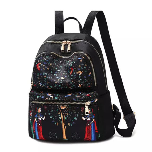 TYPIFY® Stylish Latest Printed Durable Women's Backpack College Women Bag for Girls. Gift for Her (Ethnic Print)