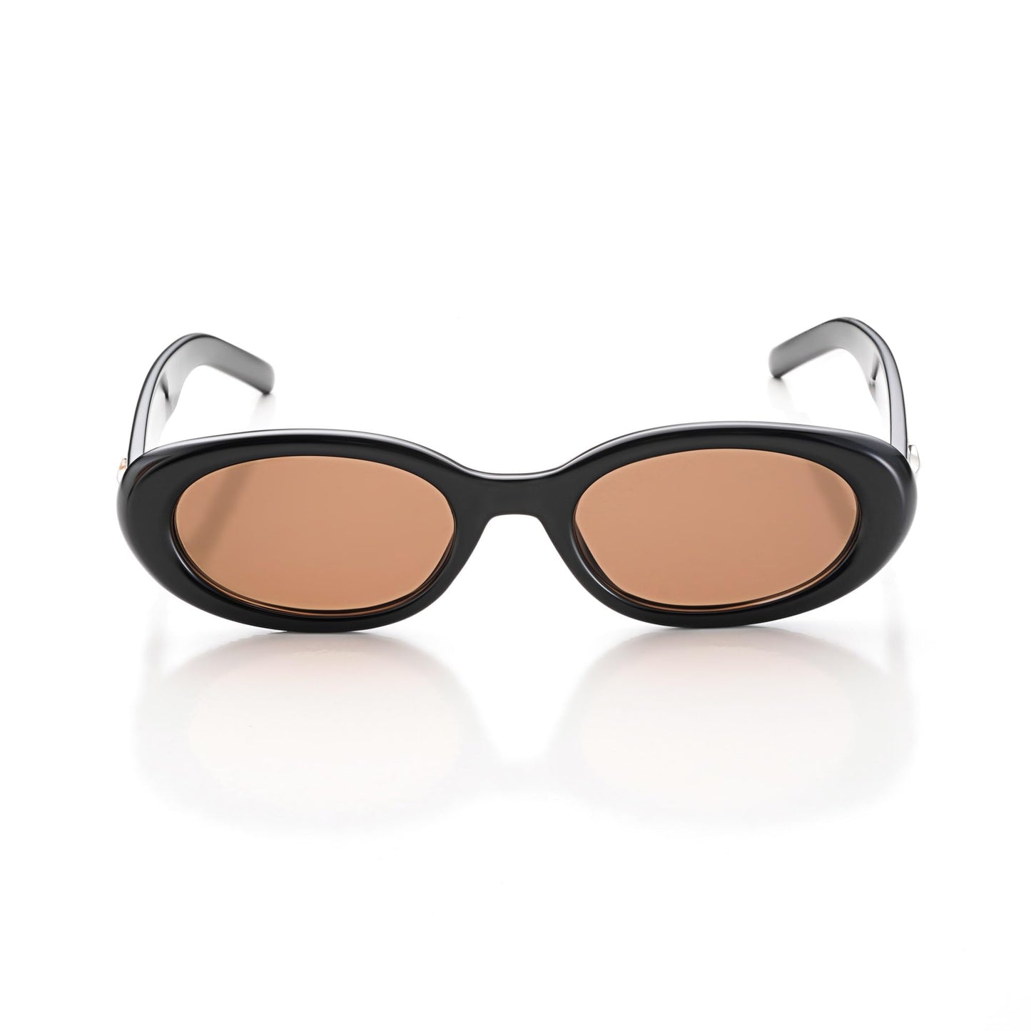 Vibe lens Trendy Retro Oval Sunglasses for Men & Women | Black Polycarbonate Frame | UV400 Protection | Classic Sun Glasses | Cooling Glass | Retro Shades