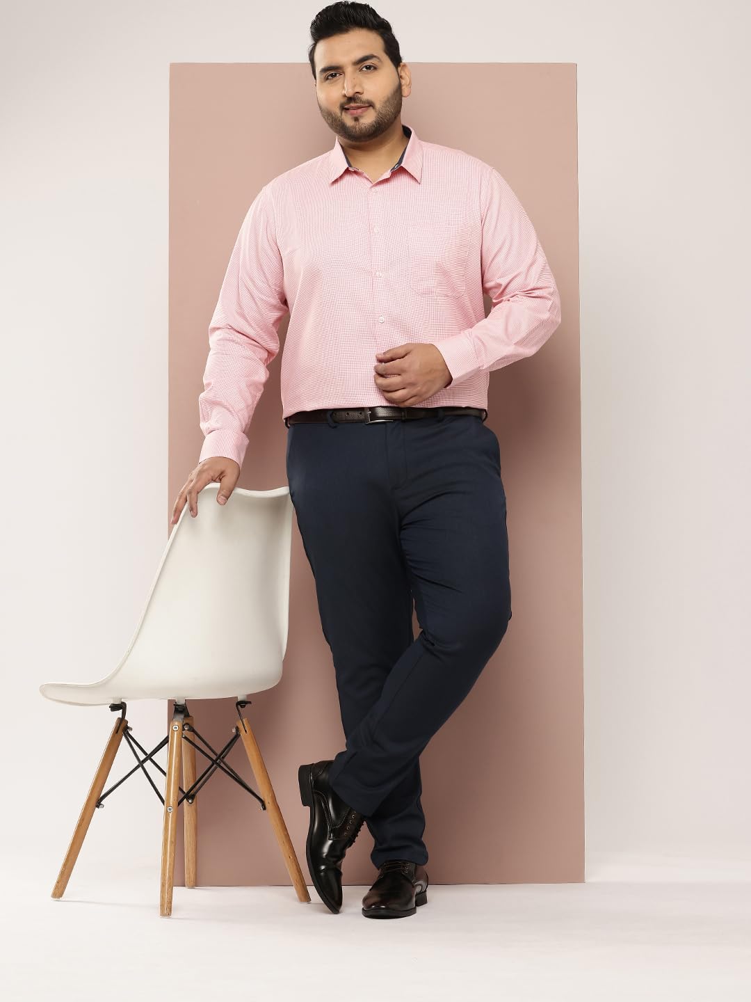 Thomas Scott Plus Size Premium Pure Cotton Formal Shirt(TS1472_Red_6XL)