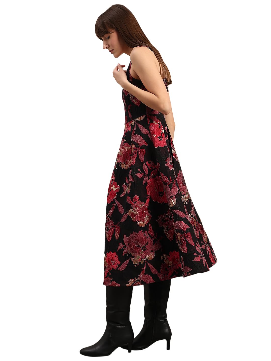 VERO Moda Women's Polyester A-Line Maxi Dress