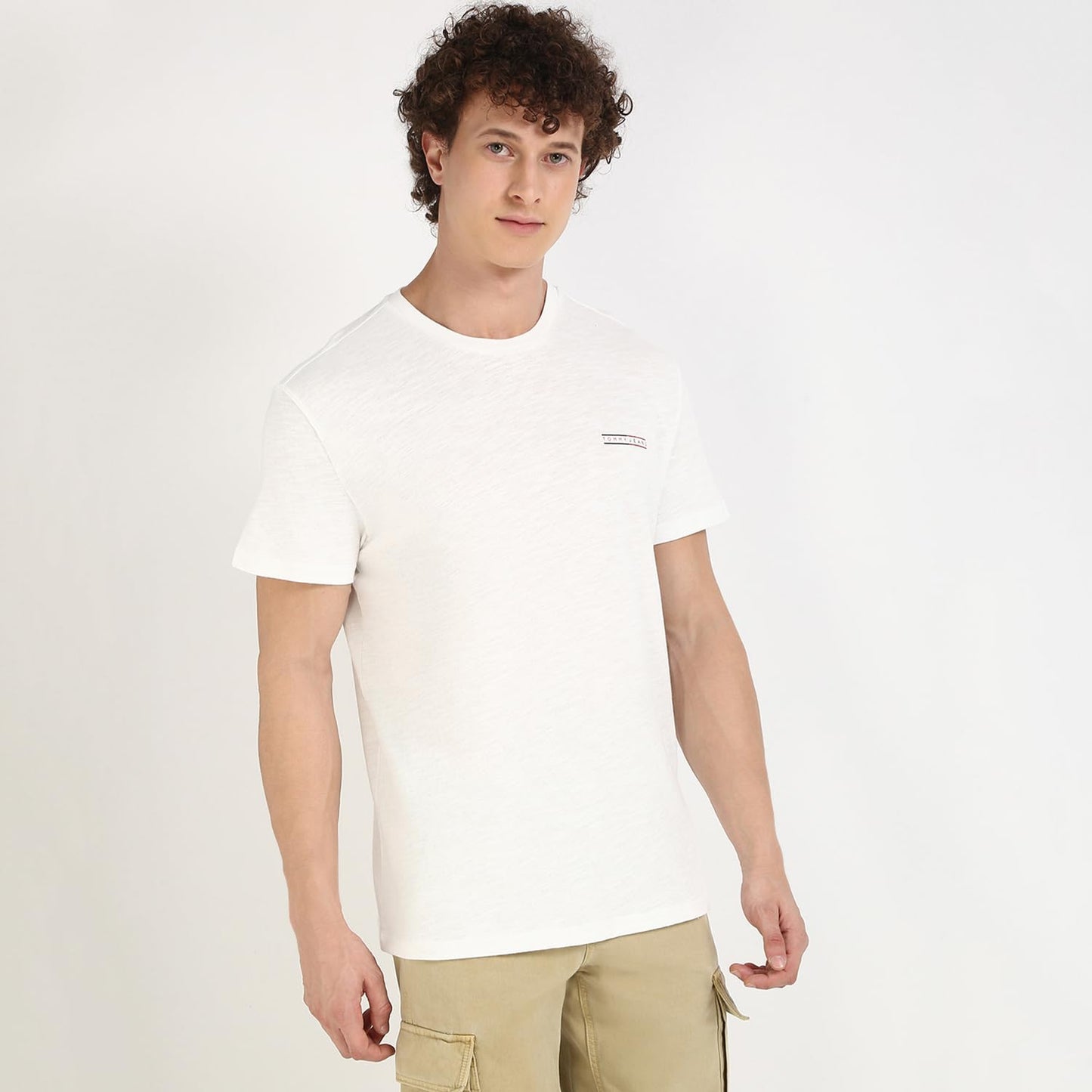 Solid Regular-Fit Cotton T-Shirt White
