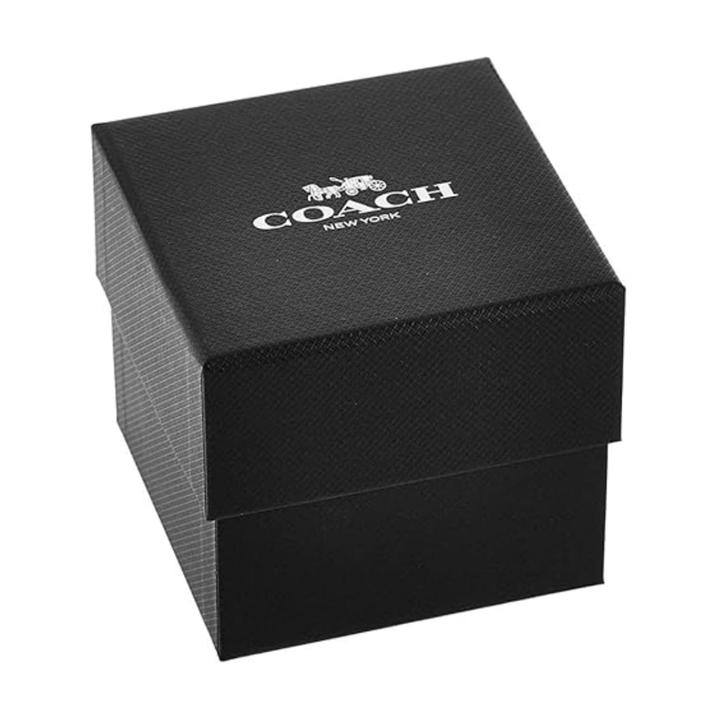 Coach Greyson Qtz Basic Calendar Grey Round Dial Women's Watch|Black Transparent Sig C Acetate Material|Black Color Band - 14504273