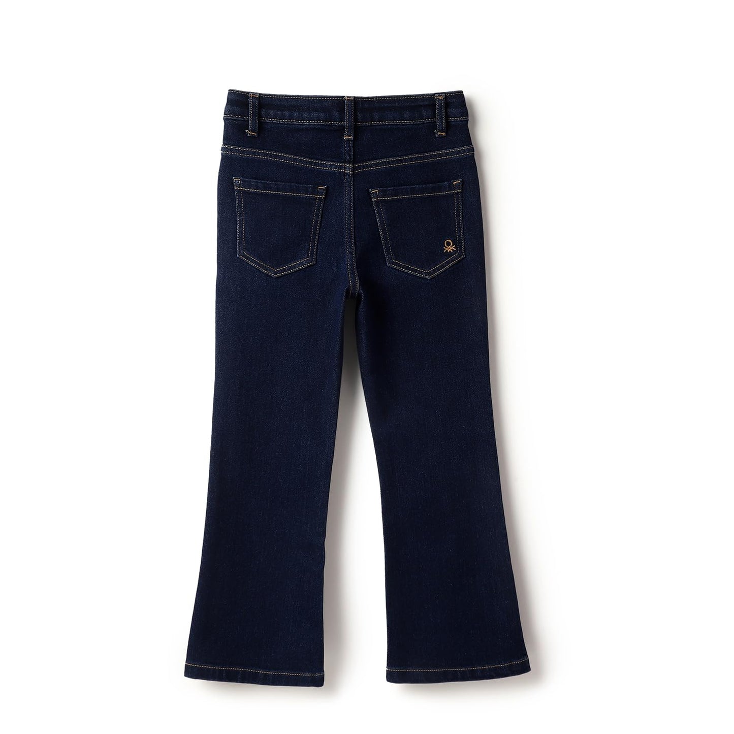 United Colors of Benetton Solid Bootcut Fit Jeans (Size: 8-9 Years)-25P4DENC0602I901 Blue