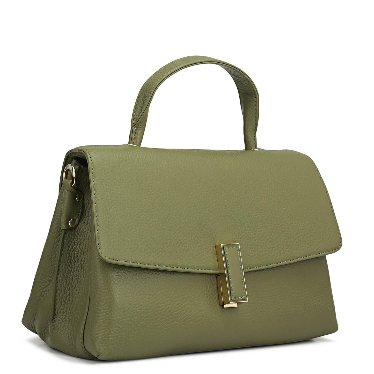 Da Milano Leather Satchel for Women - Green